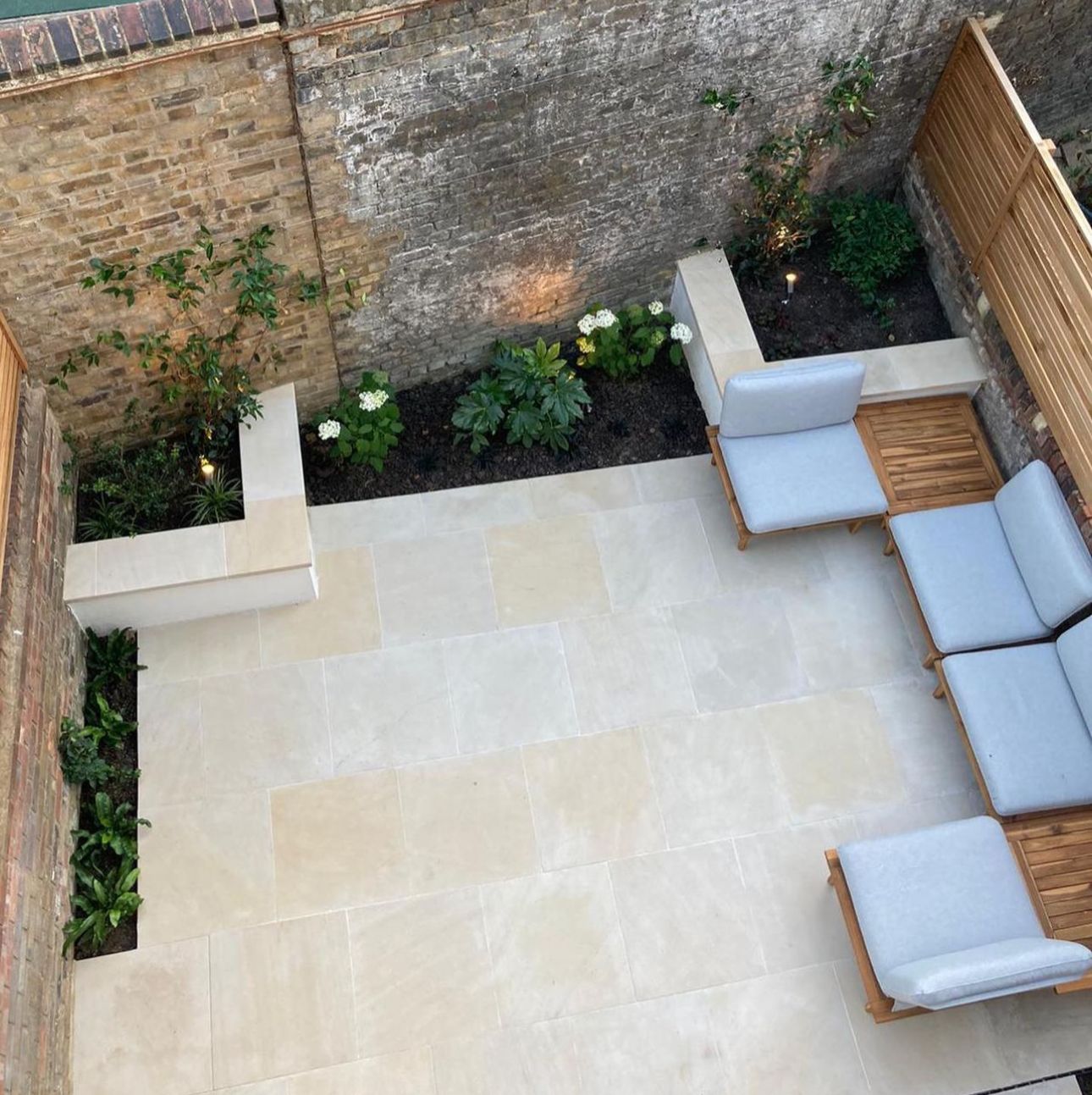 Completed garden design and landscaping project in South London