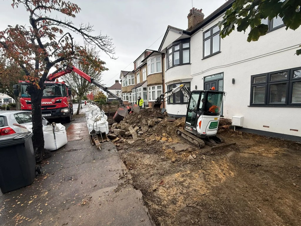 Beckenham driveway before excavation